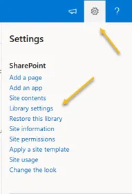 Library settings​ -screenshot