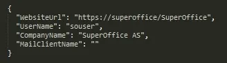 Example of a SoConfig file -screenshot