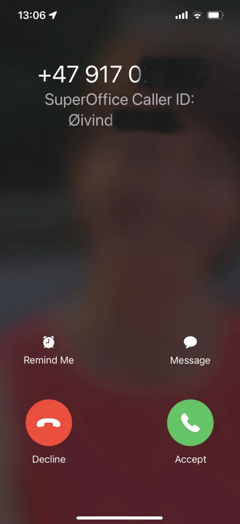 Caller ID for Mobile CRM iOS -app-screen
