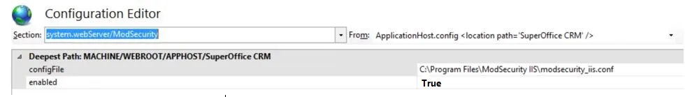 Configuration Editor -screenshot