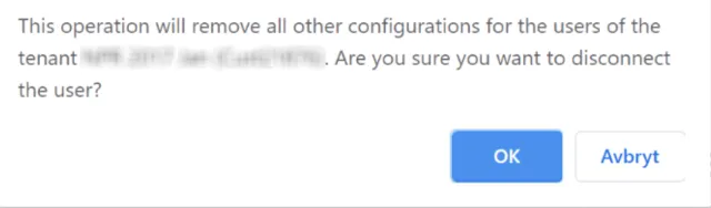 Disconnect video meeting warning -screenshot
