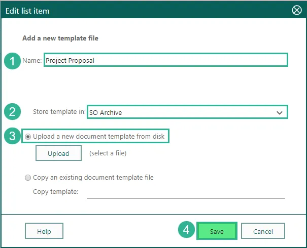 Edit list item -screenshot