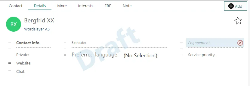 Screen Designer fields and elements -screenshot