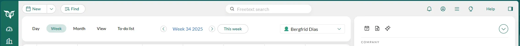 Freetext search -screenshot