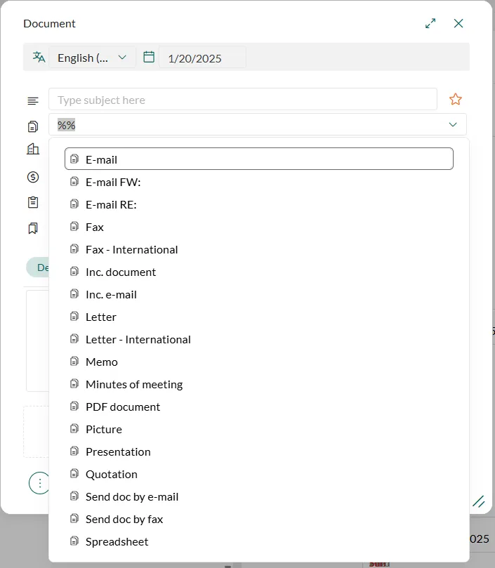 Type in two percentage signs in the FastSearcher to see all records -screenshot