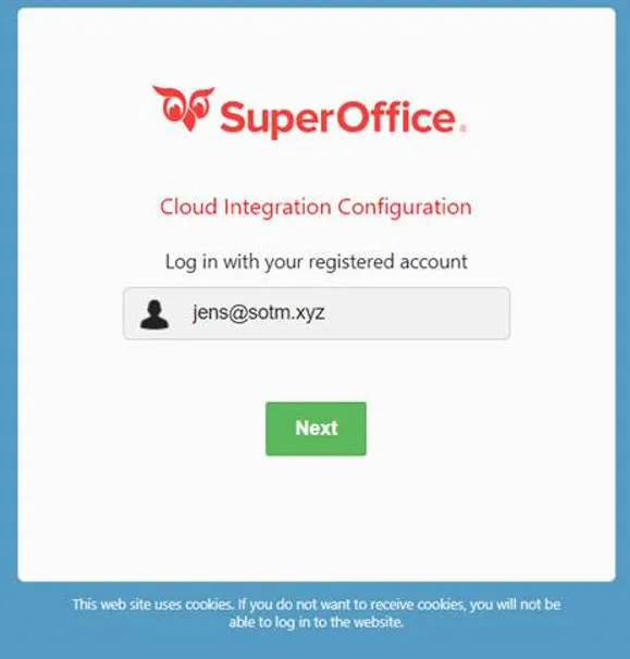 Sign-in dialog -screenshot