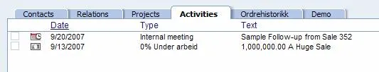 Sale dialog