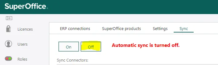 Turn off auto sync -screenshot