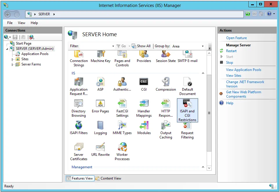 IIS -screenshot