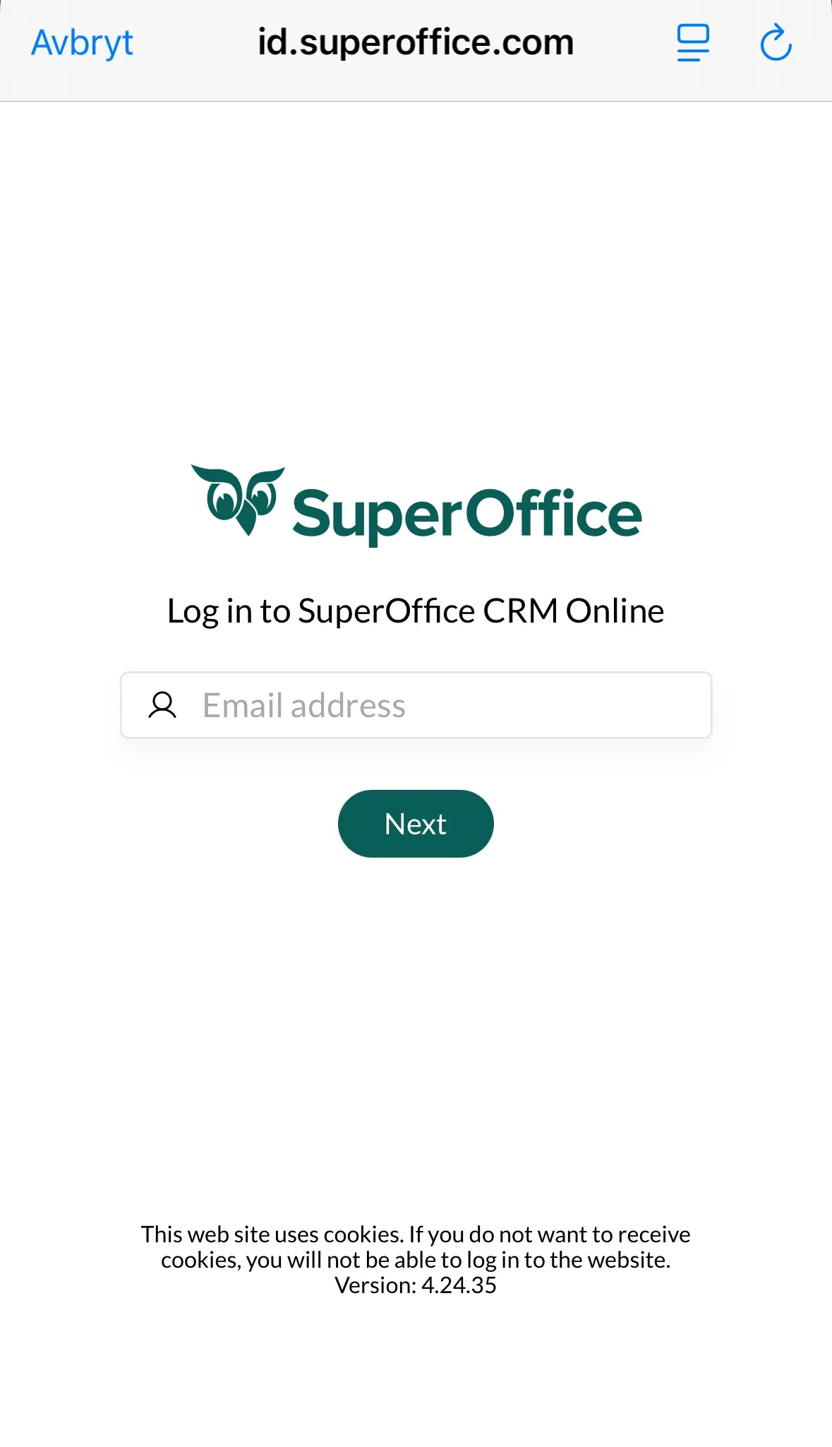 Mobile CRM: configuration -app-screen