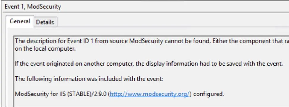 ModSecurity -screenshot
