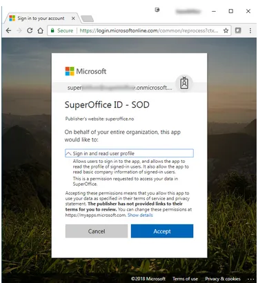 Microsoft 365 sign-in -screenshot