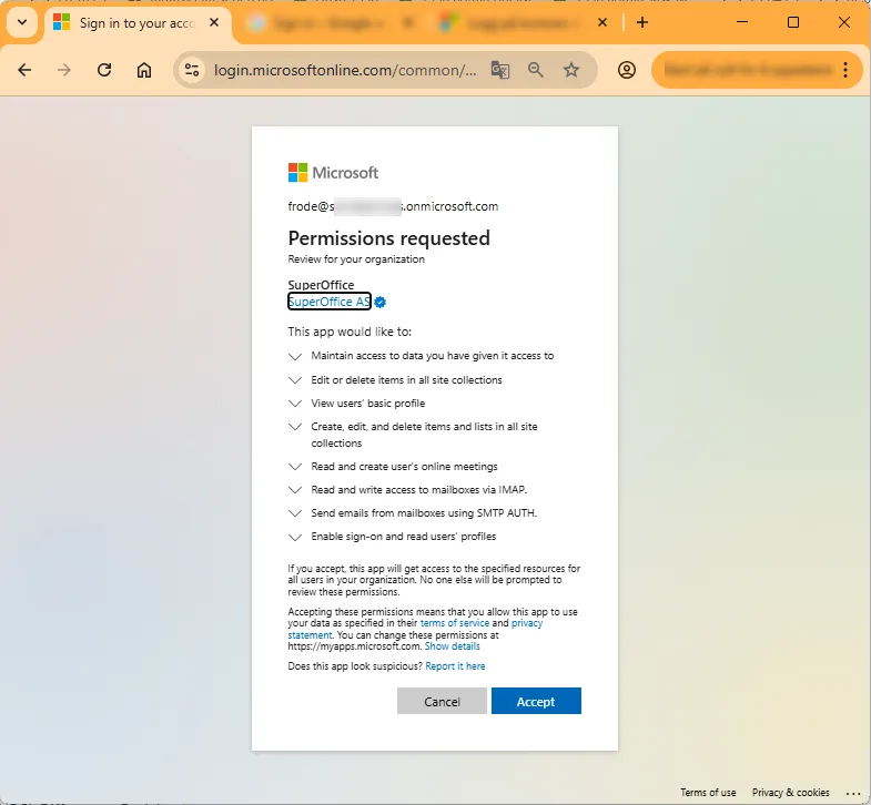 Microsoft 365 sign-in -screenshot