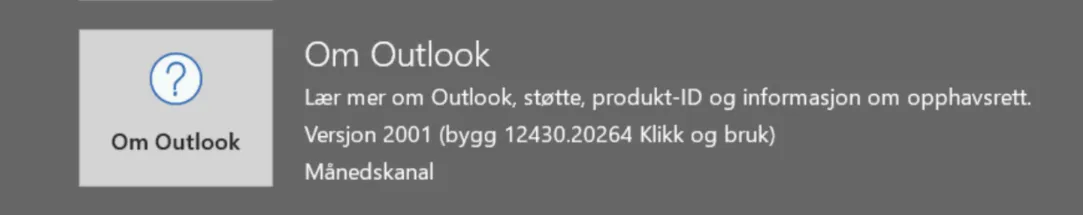 Limitations in Outlook for SuperOffice -screenshot