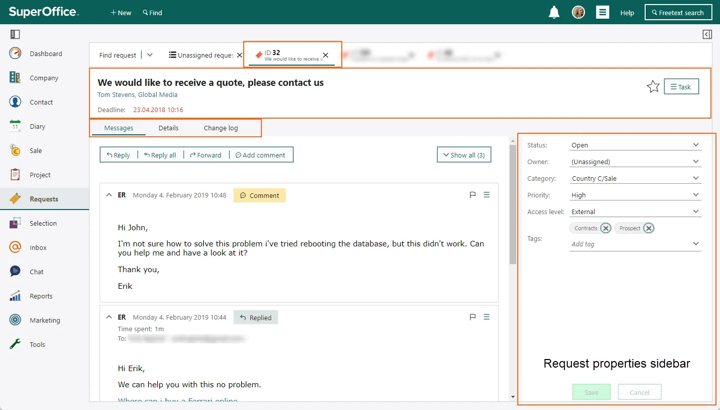 Request screen -screenshot