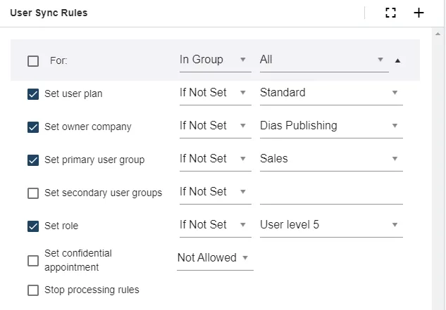 SCIM fallback rule -screenshot