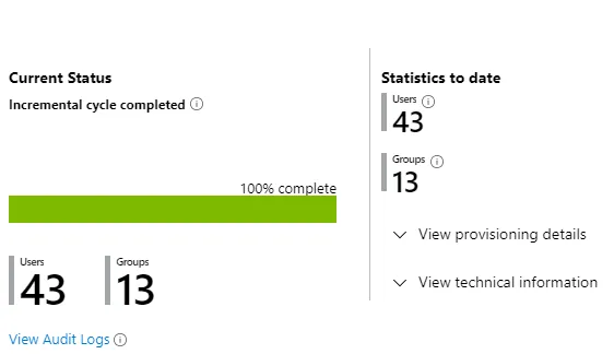 Microsoft Entra provisioning settings -screenshot