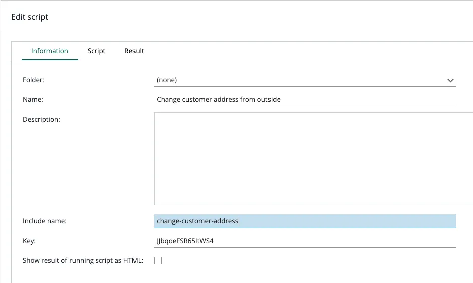 Custom form - edit customer -screenshot