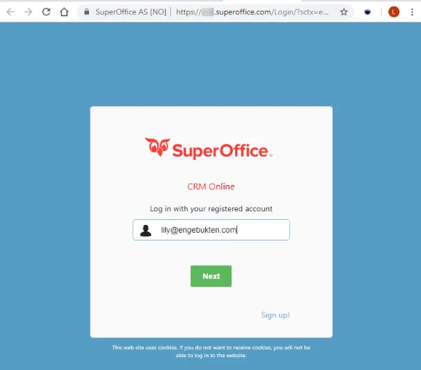 Sign in -screenshot