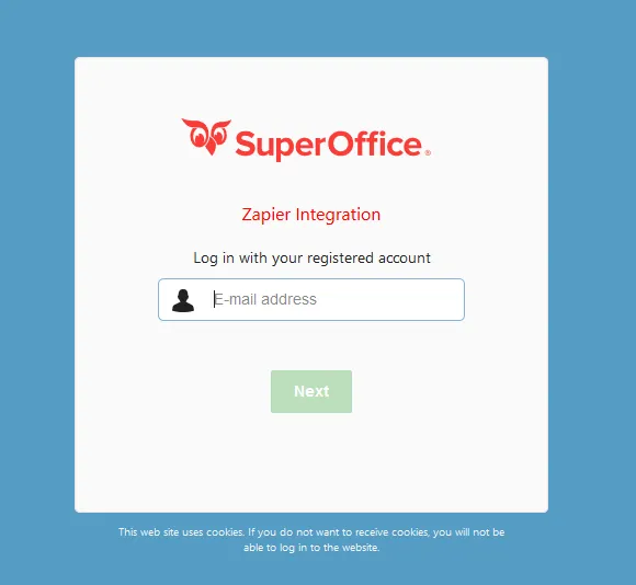 SuperOffice Zapier Integration -screenshot