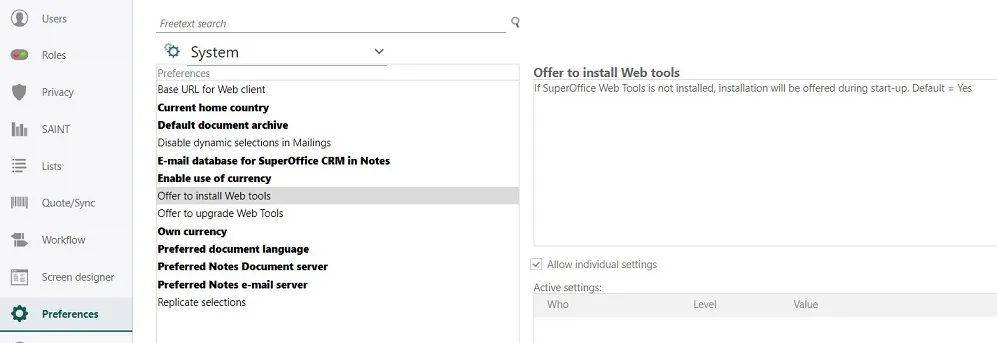Install and upgrade dialog -screenshot
