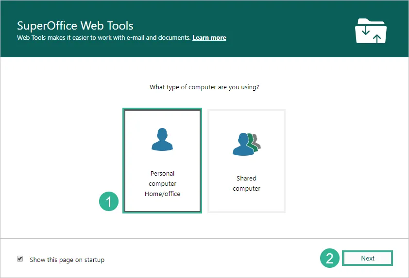 WebTools installation -screenshot